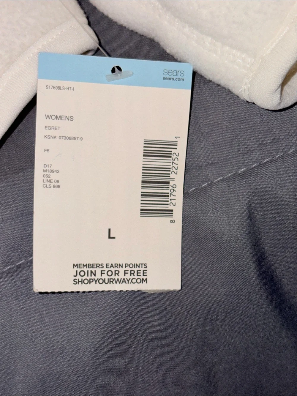 Laura Scott Reversible Sherpa Fleece Zip Hoodie Jacket White Large NWT - Picture 3 of 7